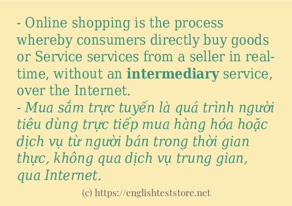 Các cách dùng từ intermediary