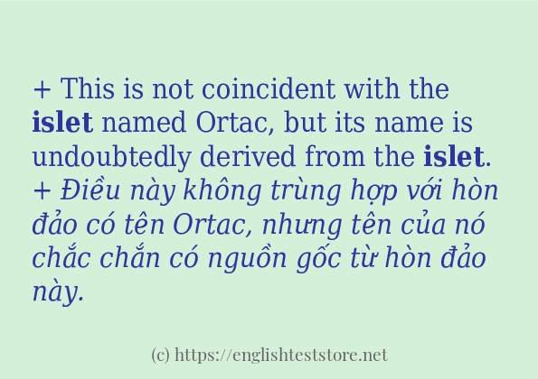Các cách dùng từ islet