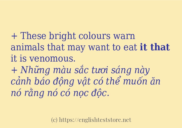 Các cách dùng từ it that