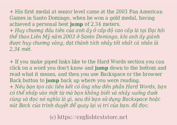 Các cách dùng từ jump Các cách dùng từ jump