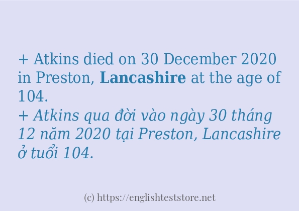 Các cách dùng từ lancashire