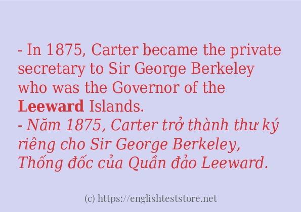 Các cách dùng từ leeward Các cách dùng từ leeward