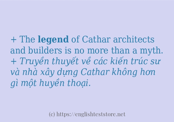 Các cách dùng từ legend