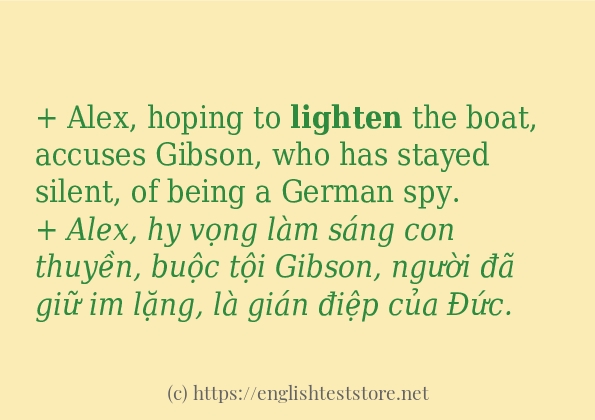 Các cách dùng từ lighten