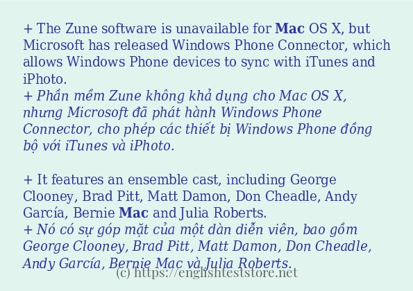Các cách dùng từ mac Các cách dùng từ mac
