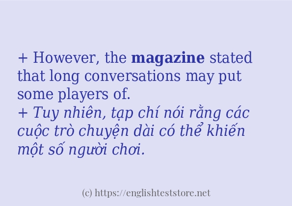 Các cách dùng từ magazine Các cách dùng từ magazine