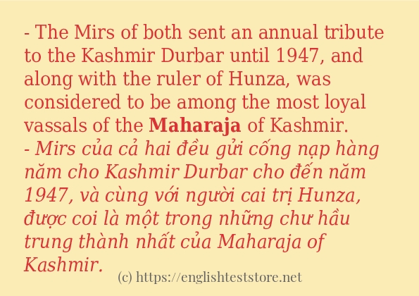 Các cách dùng từ maharaja Các cách dùng từ maharaja