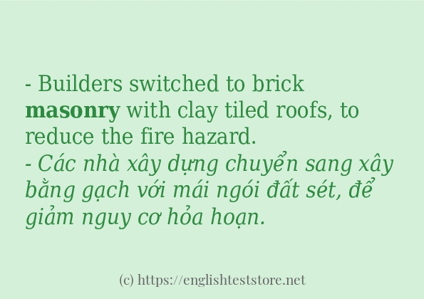 Các cách dùng từ masonry