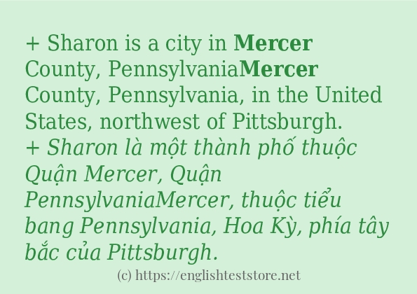 Các cách dùng từ mercer