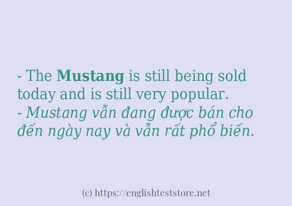 Các cách dùng từ mustang