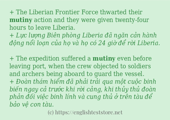 Các cách dùng từ mutiny