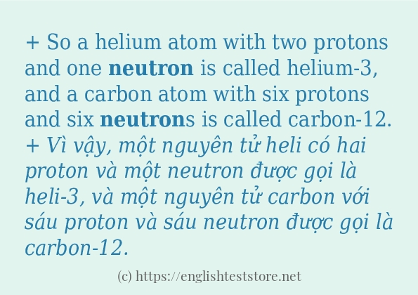 Các cách dùng từ neutron
