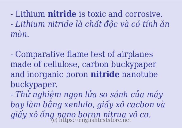 Các cách dùng từ nitride