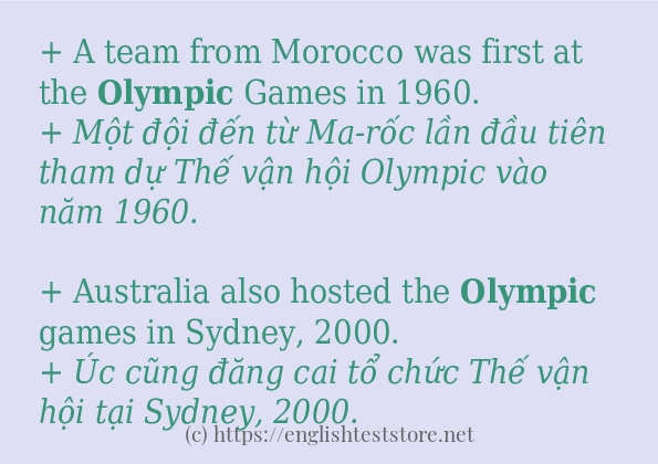 Các cách dùng từ olympic Các cách dùng từ olympic