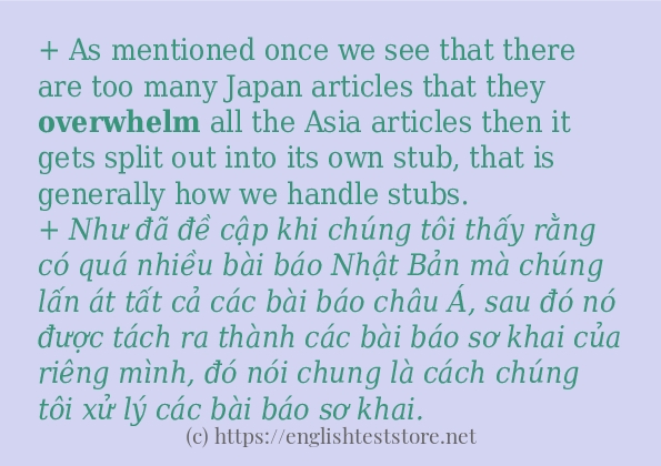 Các cách dùng từ overwhelm