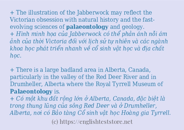 Các cách dùng từ palaeontology Các cách dùng từ palaeontology