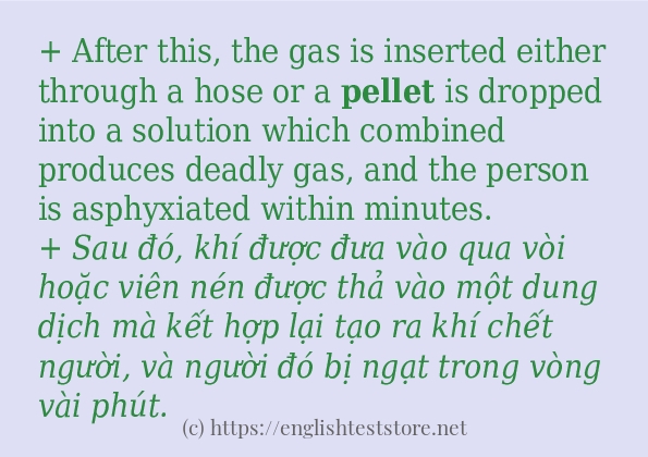 Các cách dùng từ pellet