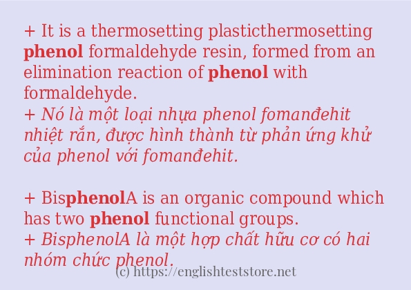 Các cách dùng từ phenol