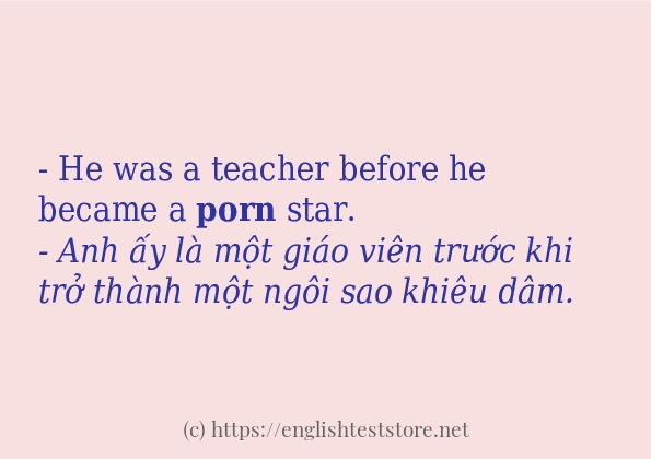 Các cách dùng từ porn