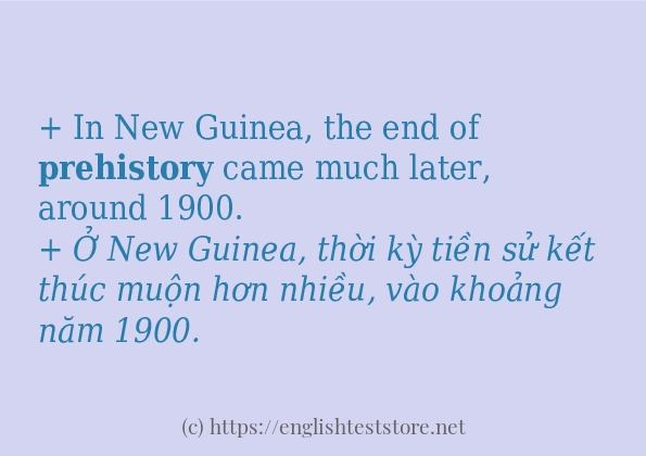 Các cách dùng từ prehistory Các cách dùng từ prehistory