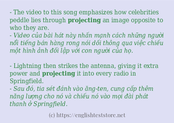 Các cách dùng từ projecting