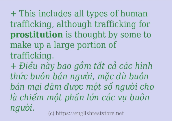 Các cách dùng từ prostitution Các cách dùng từ prostitution