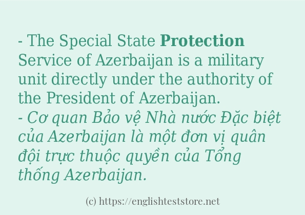 Các cách dùng từ protection