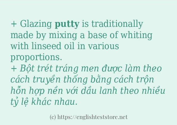 Các cách dùng từ putty