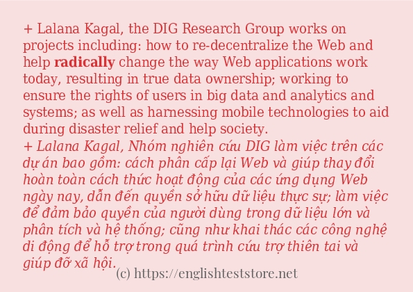 Các cách dùng từ radically