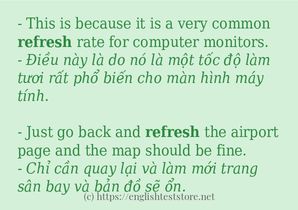 Các cách dùng từ refresh Các cách dùng từ refresh