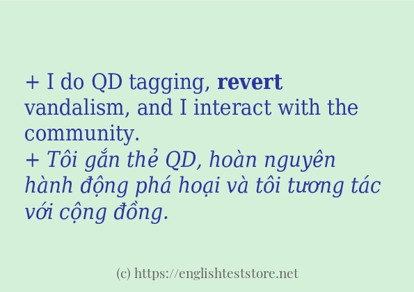 Các cách dùng từ revert Các cách dùng từ revert