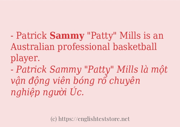 Các cách dùng từ sammy