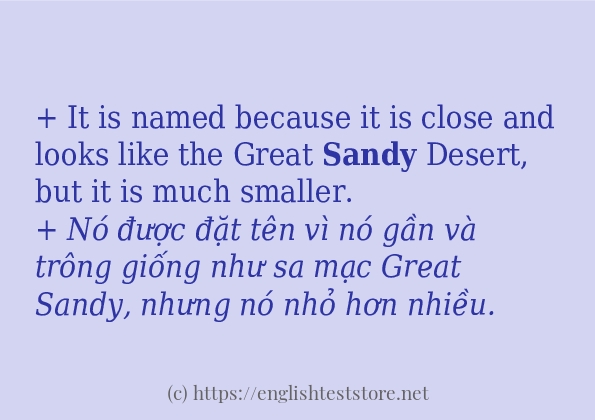 Các cách dùng từ sandy