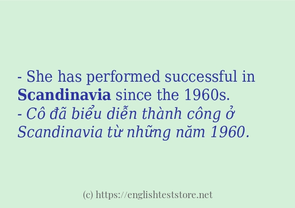 Các cách dùng từ scandinavia