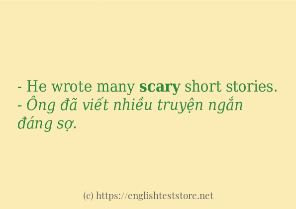 Các cách dùng từ scary