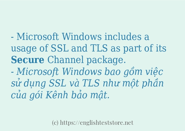 Các cách dùng từ secure