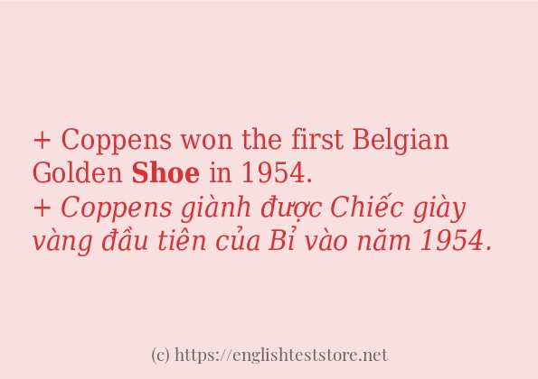 Các cách dùng từ shoe Các cách dùng từ shoe