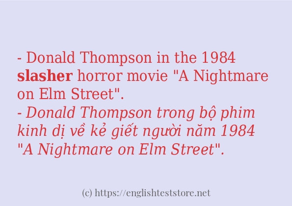 Các cách dùng từ slasher