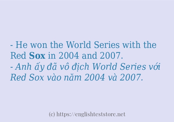 Các cách dùng từ sox