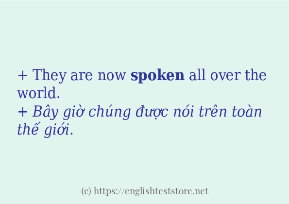 Các cách dùng từ spoken