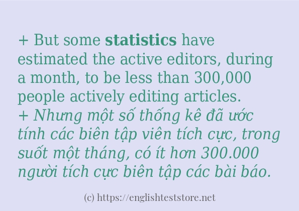 Các cách dùng từ statistics Các cách dùng từ statistics