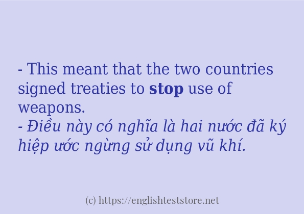 Các cách dùng từ stop Các cách dùng từ stop