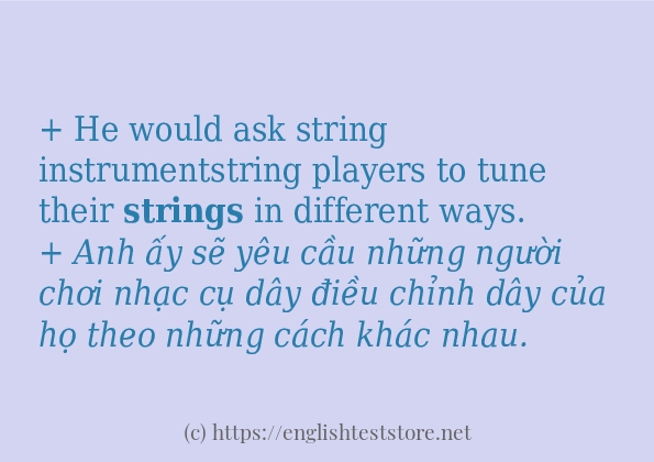 Các cách dùng từ strings