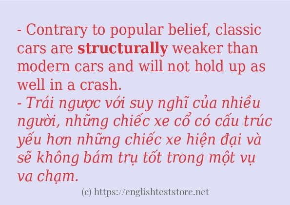 Các cách dùng từ structurally Các cách dùng từ structurally