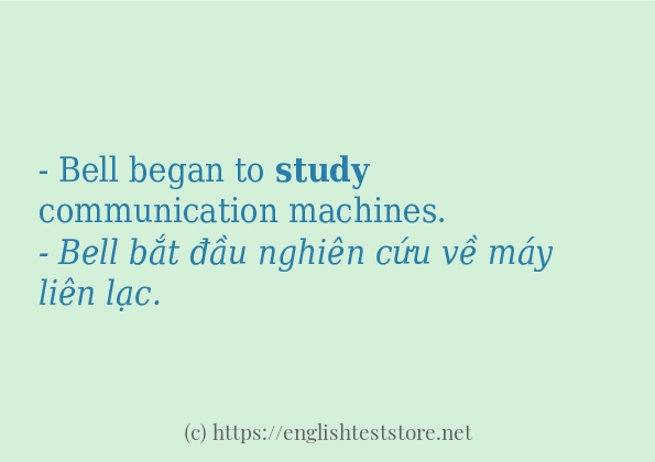 Các cách dùng từ study