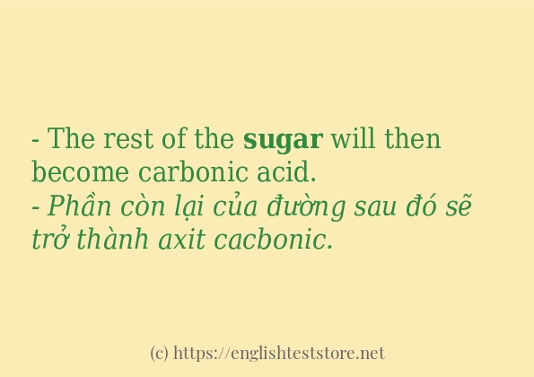 Các cách dùng từ sugar Các cách dùng từ sugar