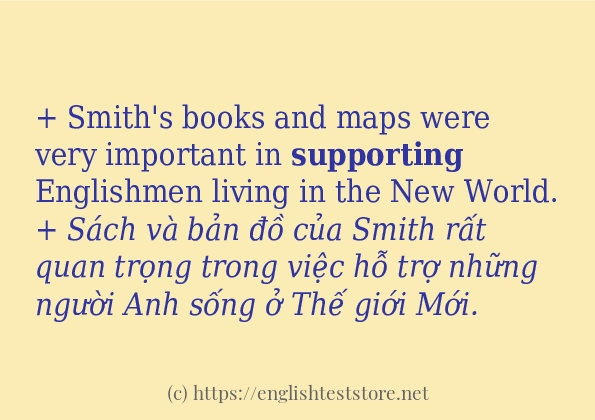 Các cách dùng từ supporting Các cách dùng từ supporting