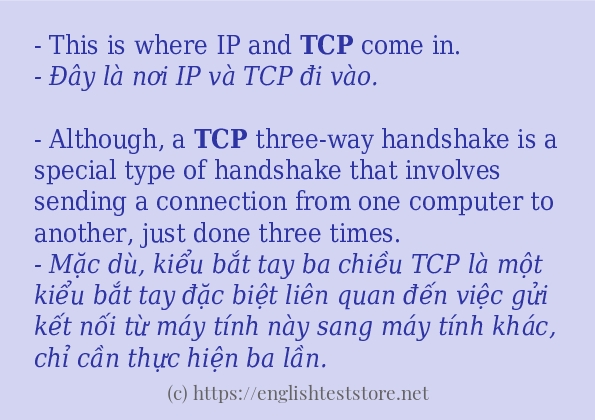 Các cách dùng từ tcp