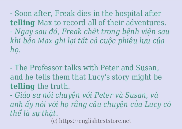 Các cách dùng từ telling Các cách dùng từ telling