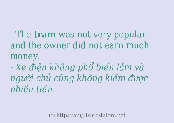 Các cách dùng từ tram Các cách dùng từ tram